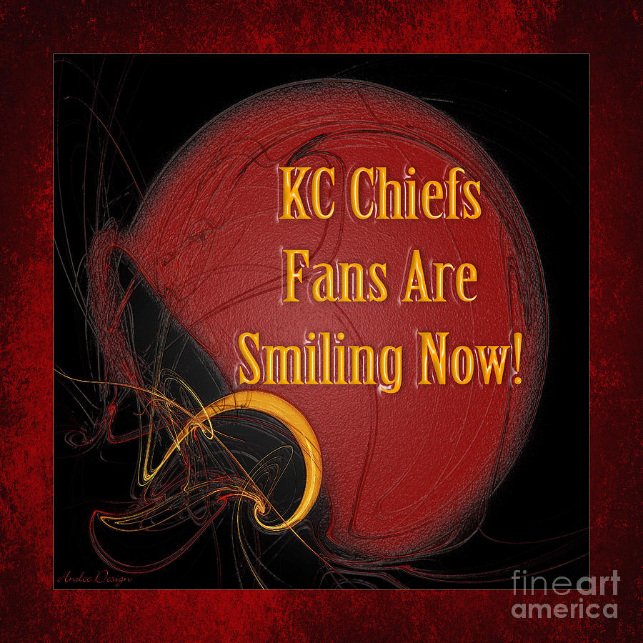 KC Chiefs Fans Are Smiling Now Digital Art by Andee Design