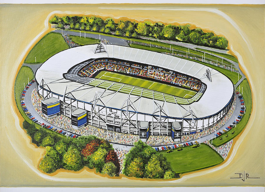 Football Painting - KC Stadium - Hull City by D J Rogers