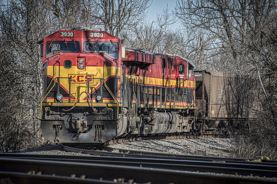 Kcs Coal Train At Madisonville Ky Photograph