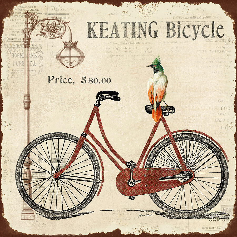 Keating Bicycle Digital Art by Jean Plout