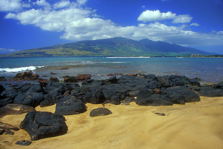 Keawakupu Beach Lava Maui Hawaii Photograph by John Burk