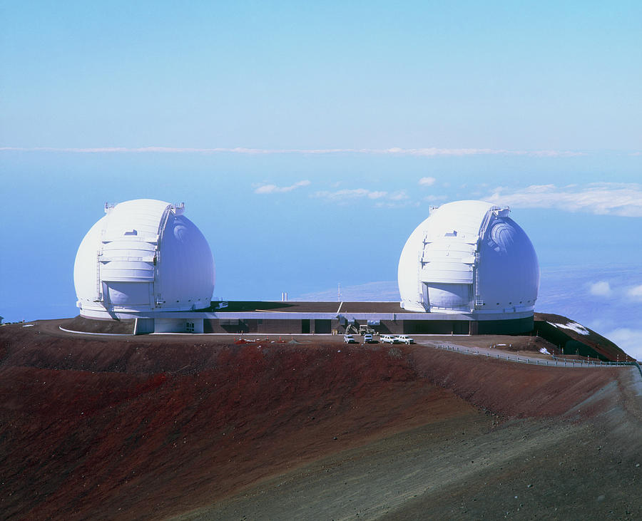Keck I And II Observatories On Mauna Kea Photograph by Simon Fraser/science Photo Library