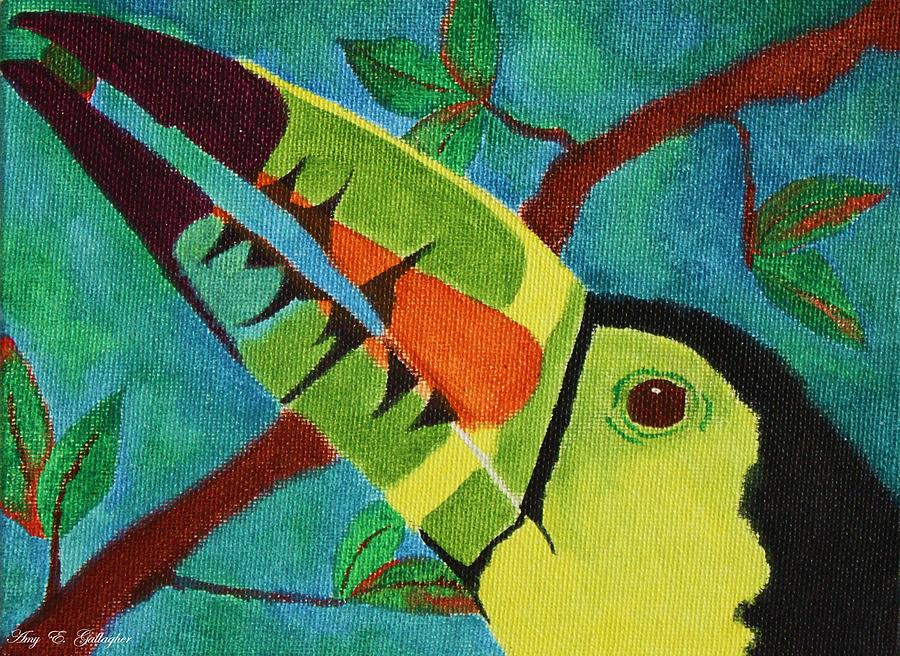 Keel-Billed Toucan Painting by Amy Gallagher
