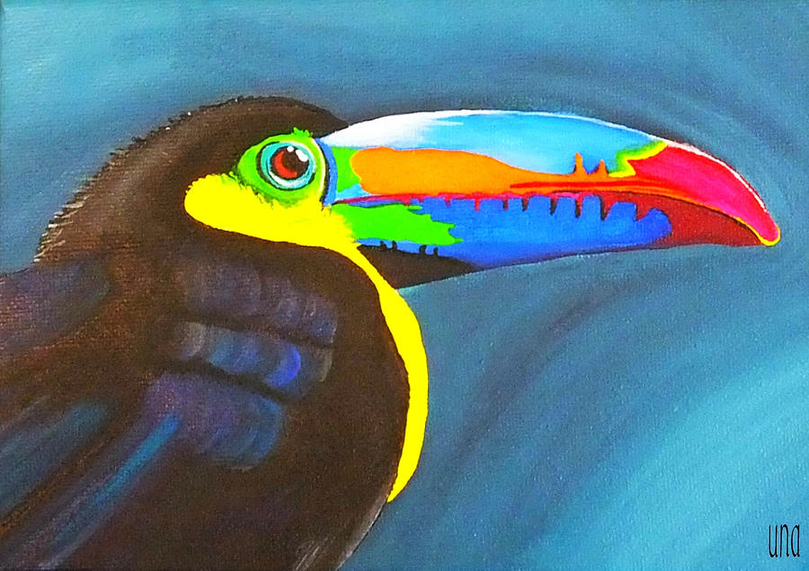 Toucan Painting - Keel Billed Toucan  by Una  Miller