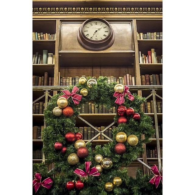 Christmas Photograph - Keele Hall Library Decorated For by Jenna Goodwin