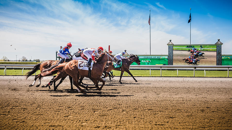 Horse Photograph - Keeneland Racing by Keith Allen