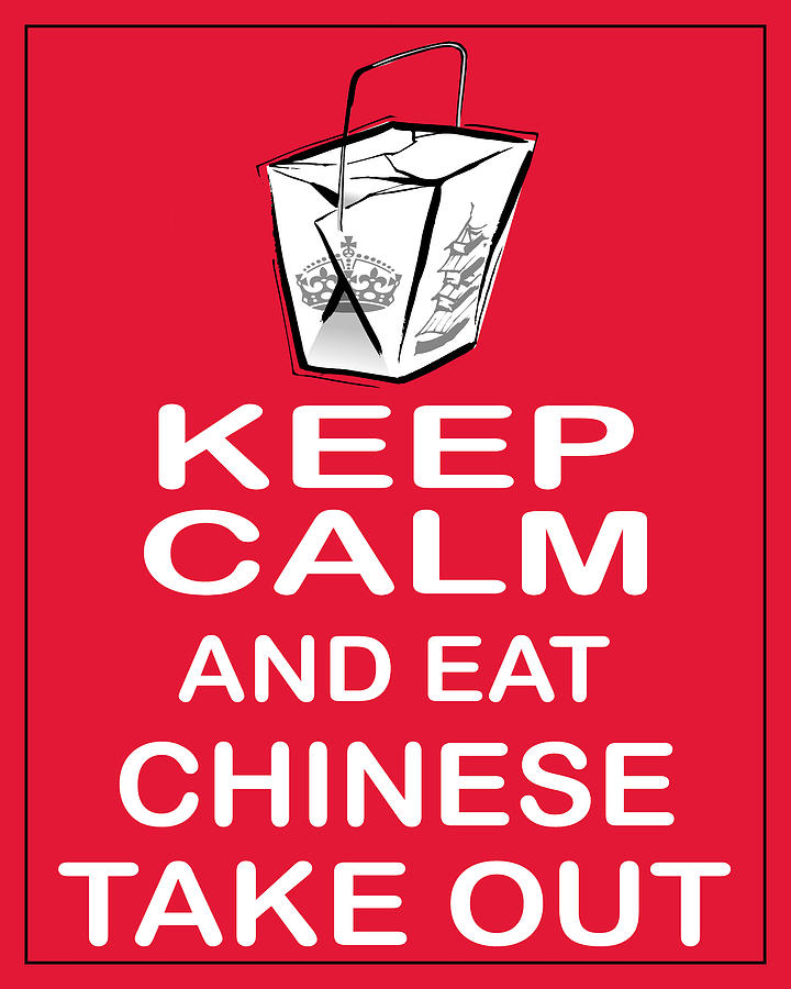 Bucket Photograph - Keep Calm and Eat Chinese Take Out by Daryl Macintyre