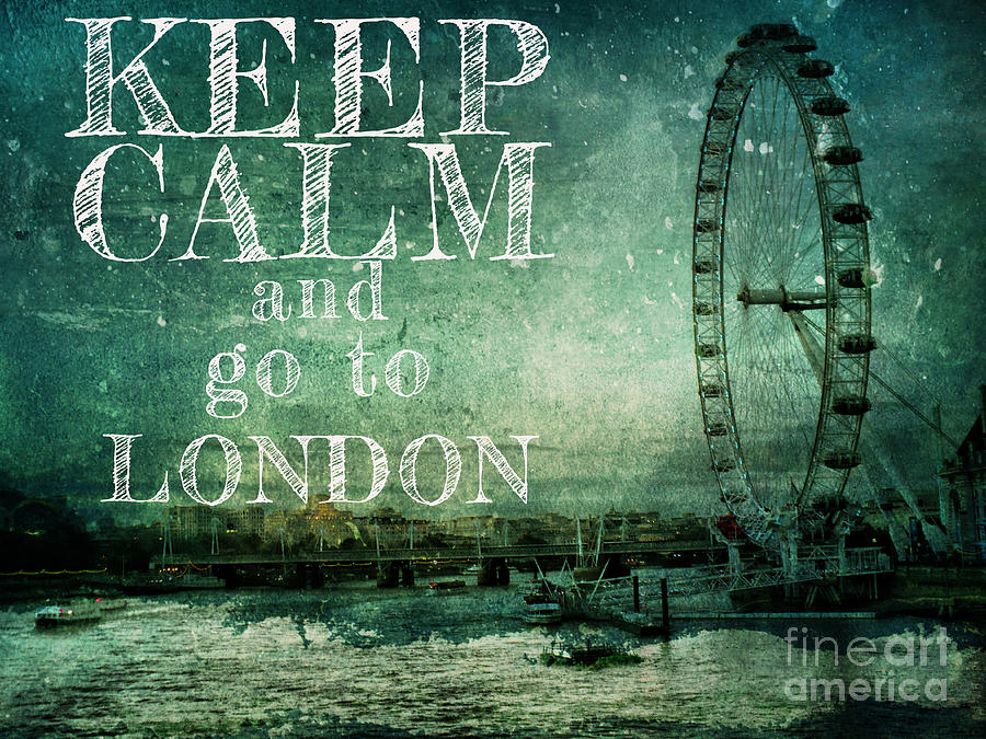 London Digital Art - Keep calm and go to London by Justyna Jaszke JBJart
