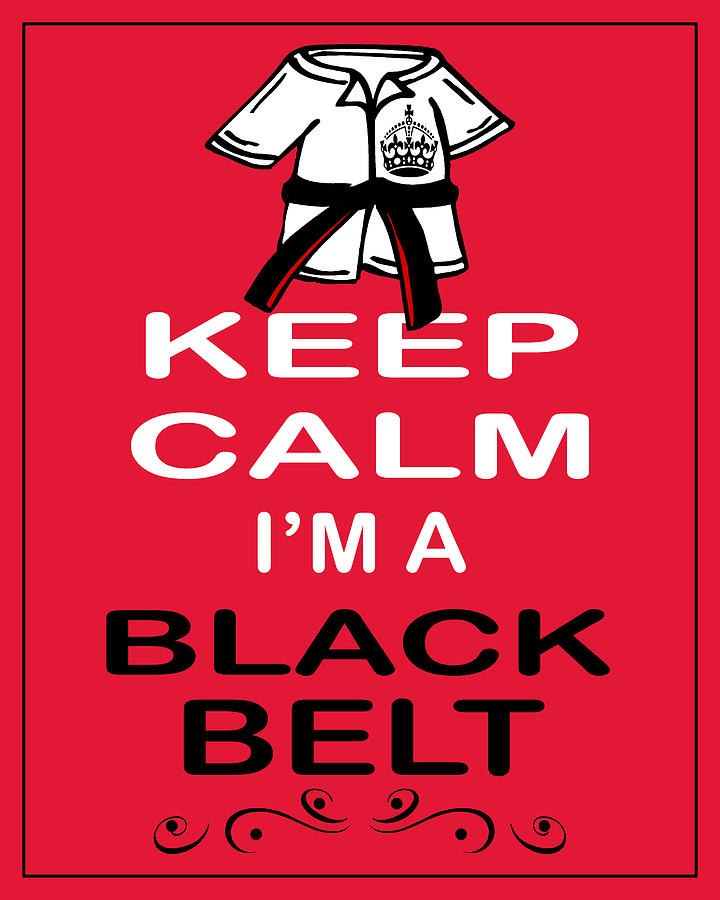 Sports Photograph - Keep Calm Im A Black Belt by Daryl Macintyre