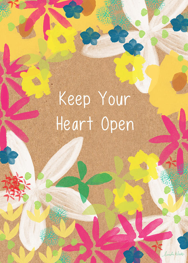 Keep Your Heart Open Painting