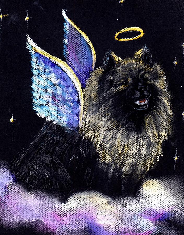 Keeshond Angel Pastel by Darlene Grubbs - Fine Art America