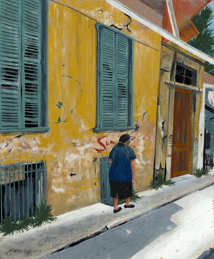 Greek Painting - Kefalonia Street by John Wyckoff