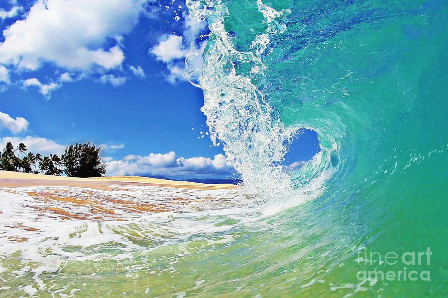 Keiki Beach Wave Photograph By Paul Topp