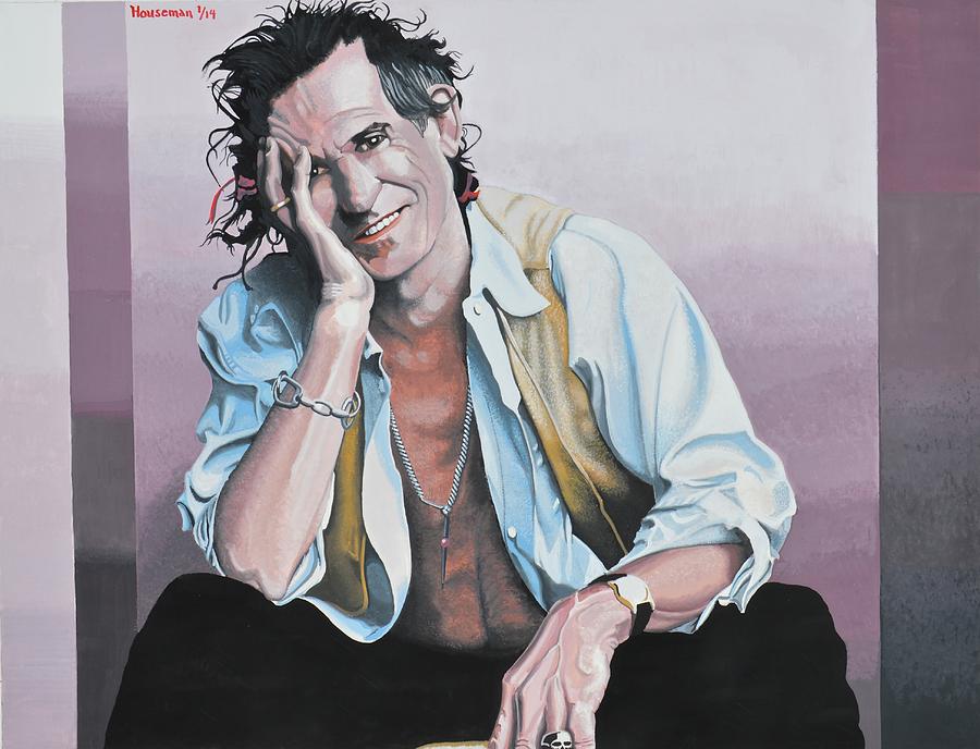 The Rolling Stones Painting - Keith by John Houseman