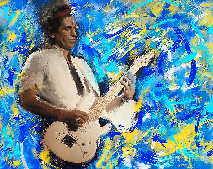 Keith Richards  Painting by Donald Pavlica