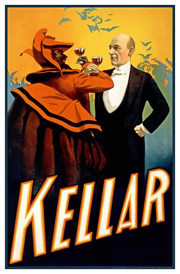 Magician Painting - Kellar Toasts the Devil by Terry Reynoldson