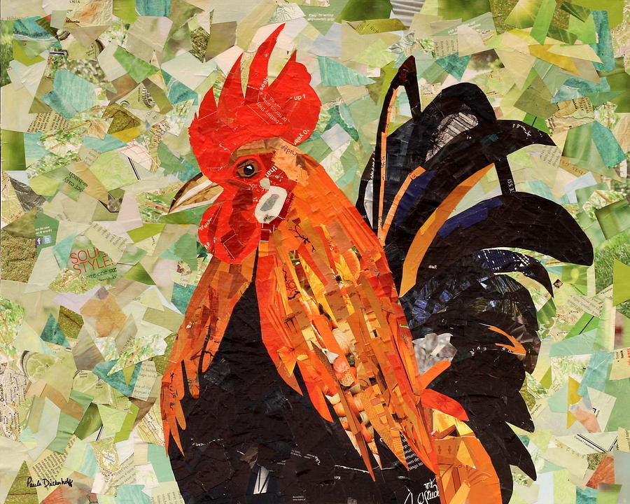 Rooster Drawing - Kellogg by Paula Dickerhoff