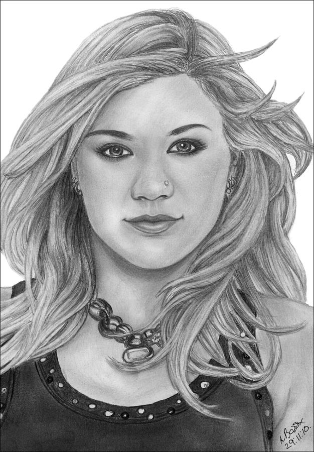 Kelly Clarkson 001 Drawing by Mandy Boss