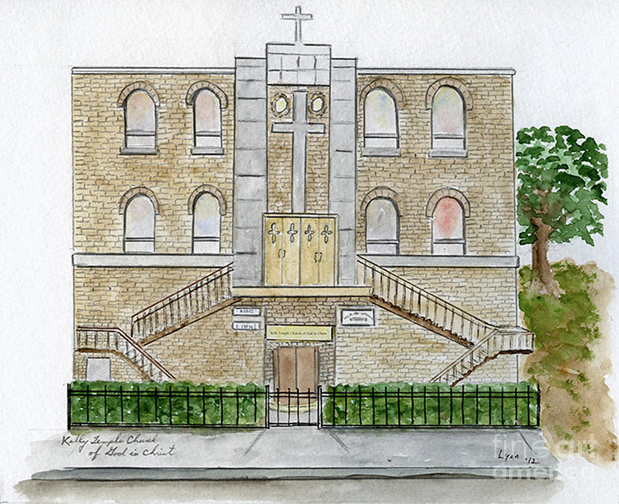 Kelly Temple Church in East Harlem Painting by AFineLyne