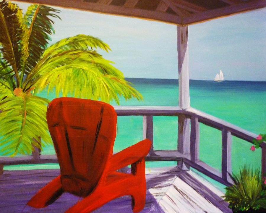 Kellys Beach House Painting by Kelly Simpson Hagen