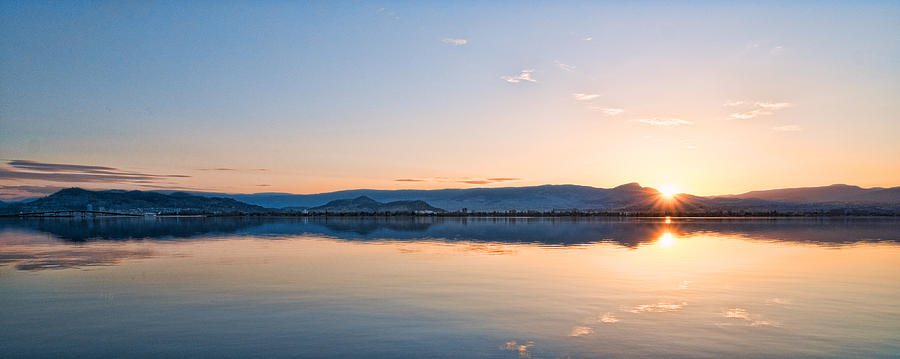 Kelowna Lakefront at Sunrise Photograph by Allan Van Gasbeck
