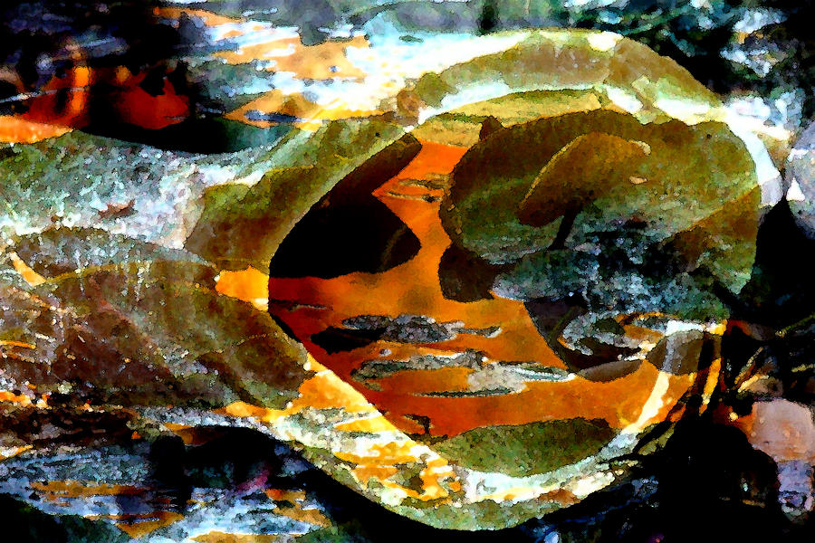 Kelping - Sea - Garden - Glass Painting by Marie Jamieson