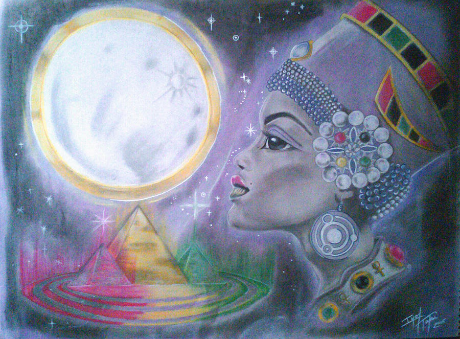 Kemetic Goddess Drawing by Iyosef Tafari - Fine Art America