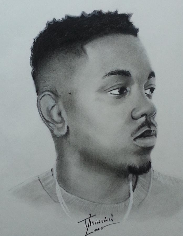 Kendrick lamar charcoal Drawing by Lance Freeman Fine Art America