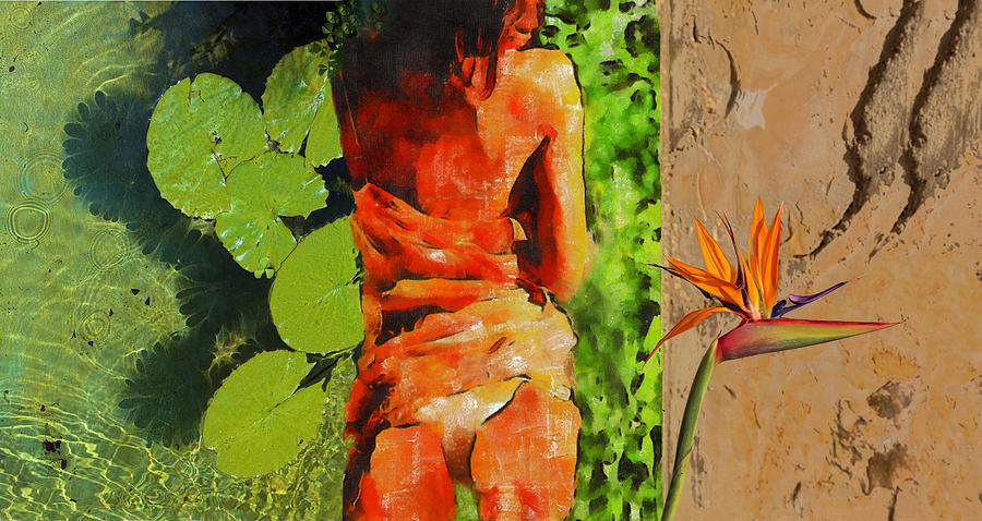 Kenna In Garden Mixed Media by Viktor Savchenko