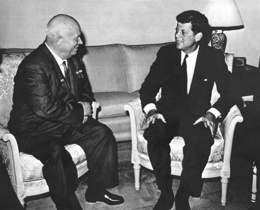 Kennedy And Khrushchev Meet Photograph by Underwood Archives
