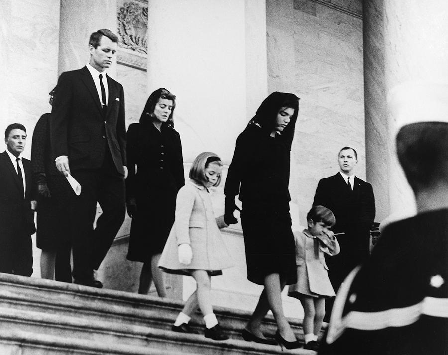 Black And White Photograph - Kennedy Funeral by Underwood Archives  Abbie Rowe
