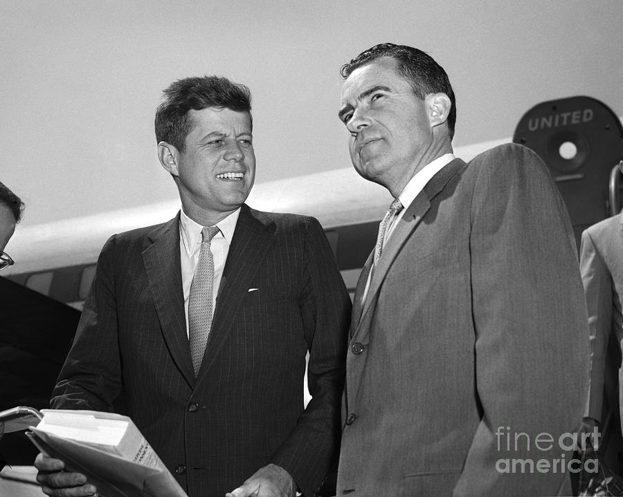 Kennedy Nixon 1959 Photograph by Martin Konopacki Restoration