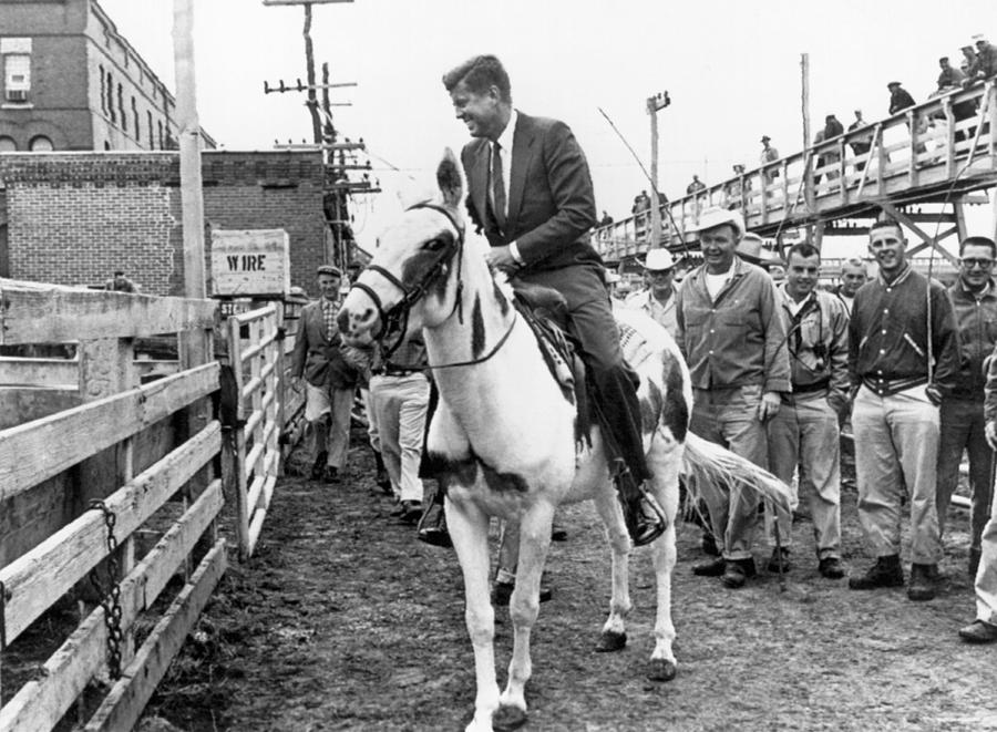 Kennedy Rides A Mule Photograph by Underwood Archives
