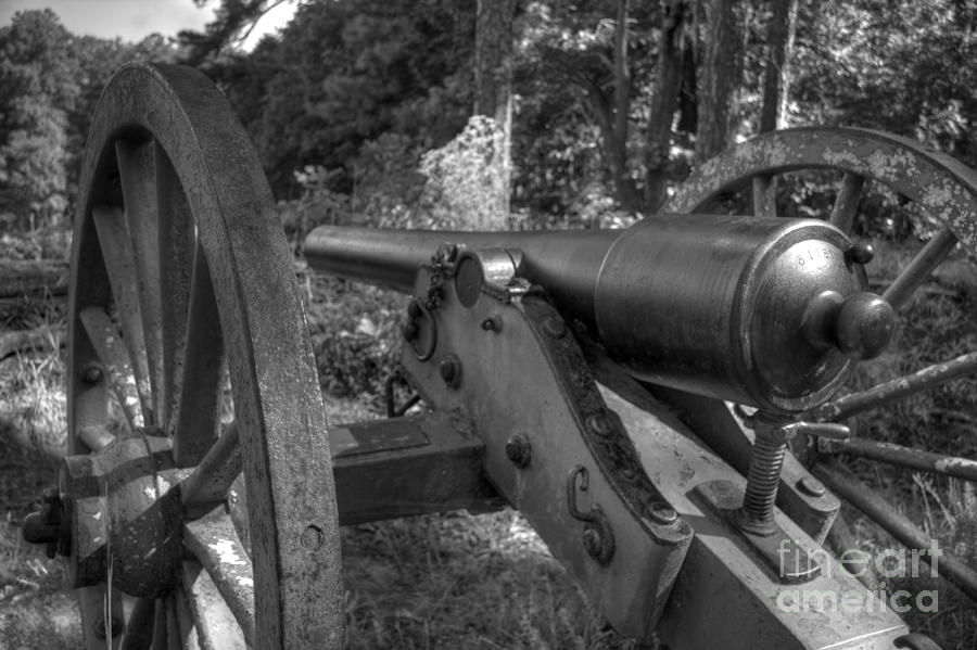 Kennesaw Cannon 3 Black and White Photograph by Jonathan Harper