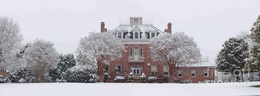 Kentlands Mansion in the Snow Photograph by Thomas Marchessault