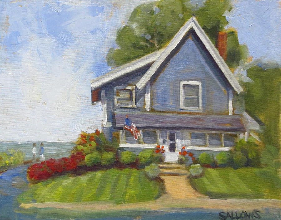Lakehouse Painting - Kenton Row by Nora Sallows Lakehouse Painting - Kenton Row by Nora Sallows
