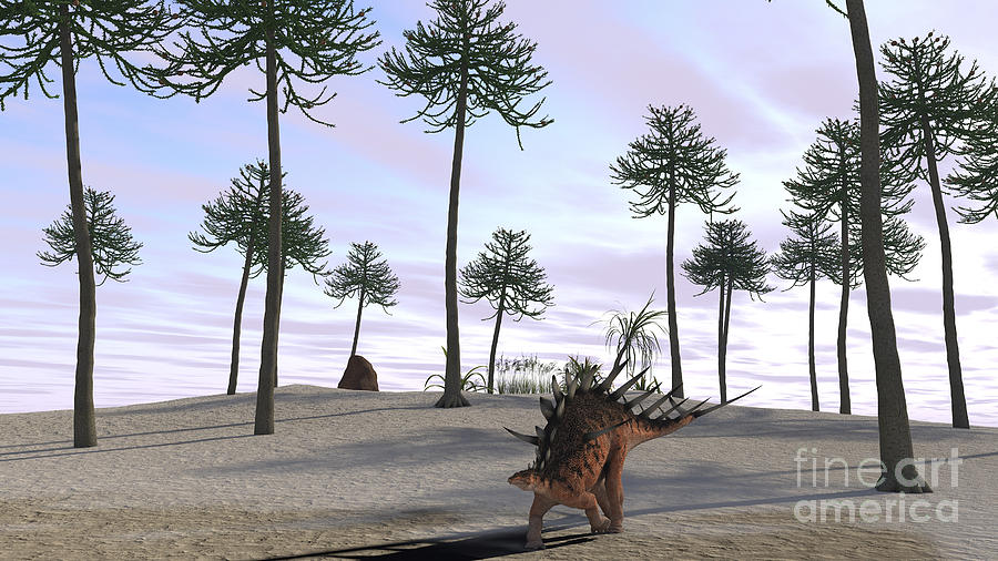 Kentrosaurus Roaming A Prehistoric Digital Art