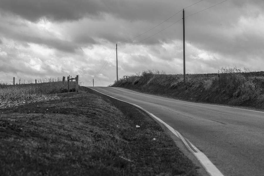 Kentucky Back Road in Black and White Photograph by John McGraw