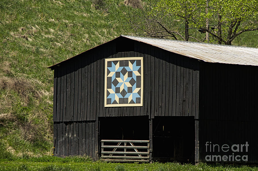 Kentucky Barn Quilt - Snow Crystals Photograph by Mary Carol Story