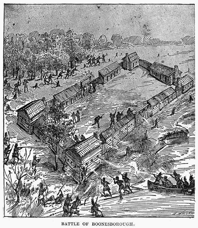 Battle Of Boonesborough Drawing by Granger - Pixels