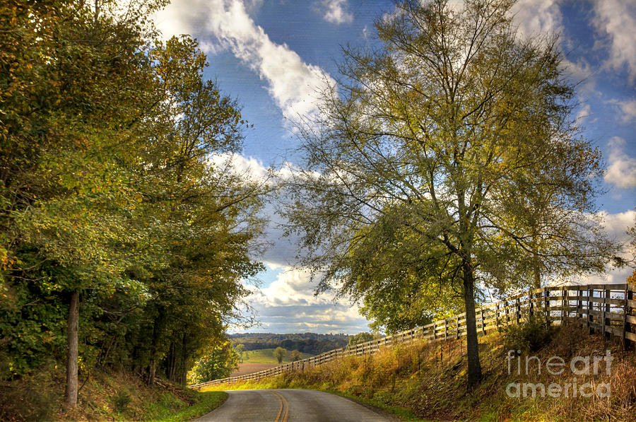 Fall Photograph - Kentucky Country Road by Joan McCool
