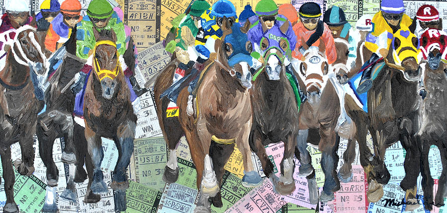 Derby Painting - Kentucky Derby 2014 by Michael Lee