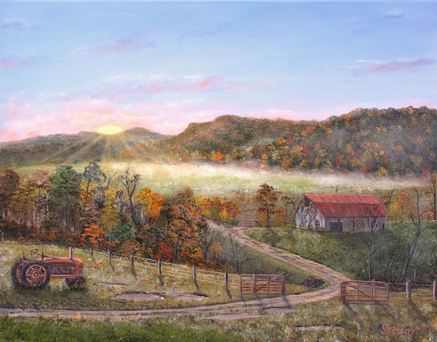 Kentucky October Morning Painting by William Stewart