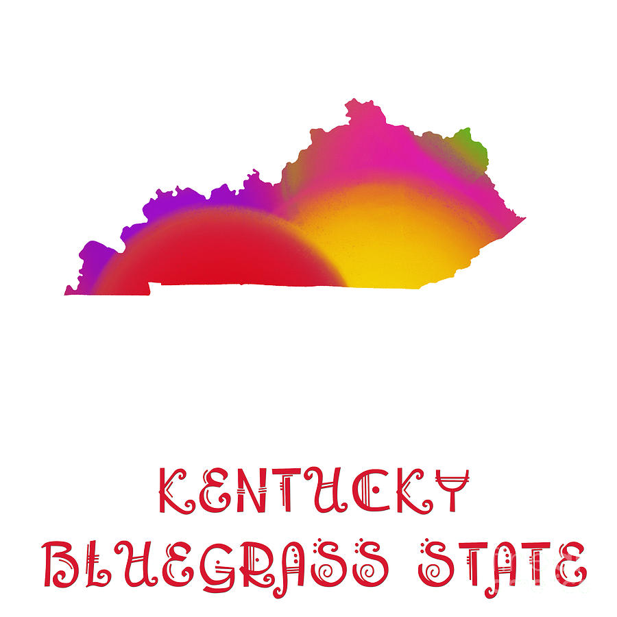 Kentucky State Map Collection 2 Digital Art by Andee Design