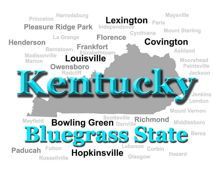 Kentucky State Pride Map Silhouette  Photograph by Keith Webber Jr