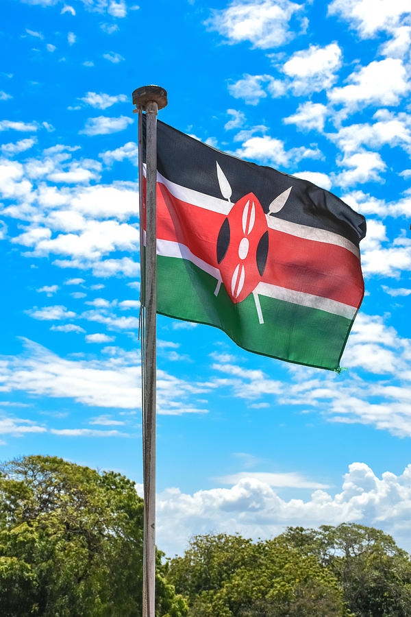 Kenya flag waiving in Nairobi Photograph by Sir Francis Canker Photography