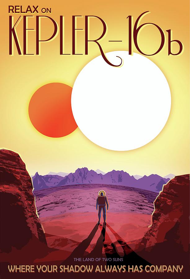Kepler-16b Space Tourism Poster Photograph by Jpl-caltech/science Photo Library