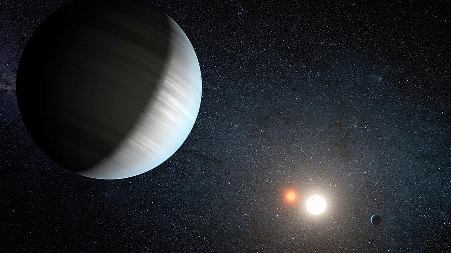 Kepler-47 Planetary System Photograph by Nasa/jpl-caltech/t. Pyle