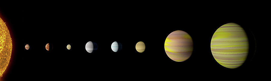 Kepler-90 Planetary System Photograph by Nasa/wendy Stenzel/science Photo Library