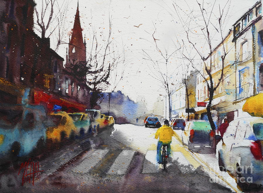 Watercolor Painting - Kerentrech 2 by Andre MEHU